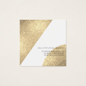 白色金ゴールドグリッター図形ハートイヤリングディスプレイ (裏面)