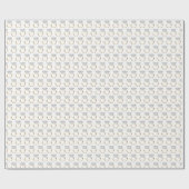 白色金ゴールドダイヤモンド婚約結婚のリングや輪パターン ラッピングペーパー (フラット)