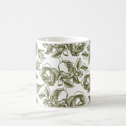 白色金ゴールドバラエッチングコーヒーマグ コーヒーマグカップ (中央)