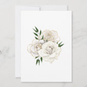 白色金ゴールドバラフローラフォーマル結婚式招待状 招待状 (裏面)