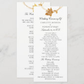 白色金ゴールドフローライベント結婚式 プログラム公式1 プログラム (正面/裏面)