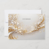 白色金ゴールドフローラサンキューカード サンキューカード (裏面)