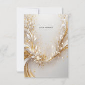 白色金ゴールドフローラサンキューカード サンキューカード (裏面)