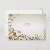 白色金ゴールドフローラサンキューカード サンキューカード (裏面)