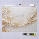 白色金ゴールドフローラティッシュペーパー 薄葉紙 (クラフト)