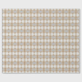 白色金ゴールドフローラ包装紙 ラッピングペーパー (フラット)