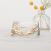 白色金ゴールドフローラ座席表 プレイスカード (裏面)