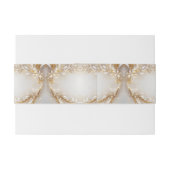 白色金ゴールドフローラ招待状用帯 招待状ベリーバンド (裏面例)