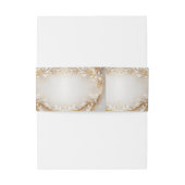 白色金ゴールドフローラ招待状用帯 招待状ベリーバンド (裏面例)