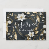 白色金ゴールドフローラ結婚リースの予約記号 (裏面)