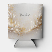 白色金ゴールドフローラ結婚式の引き出物クーラーボックス 缶クーラー (正面)