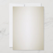 白色金ゴールドフローラ結婚式招待状 招待状 (裏面)