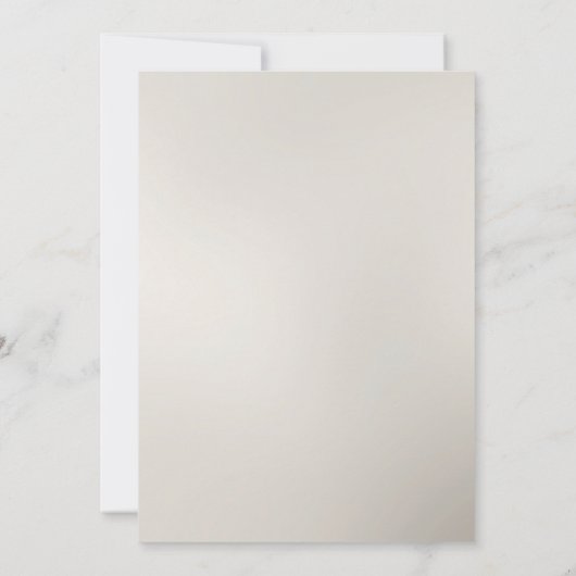 白色金ゴールドフローラ結婚式招待状 招待状 (裏面)