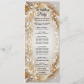 白色金ゴールドフローラ結婚式 プログラム (裏面)