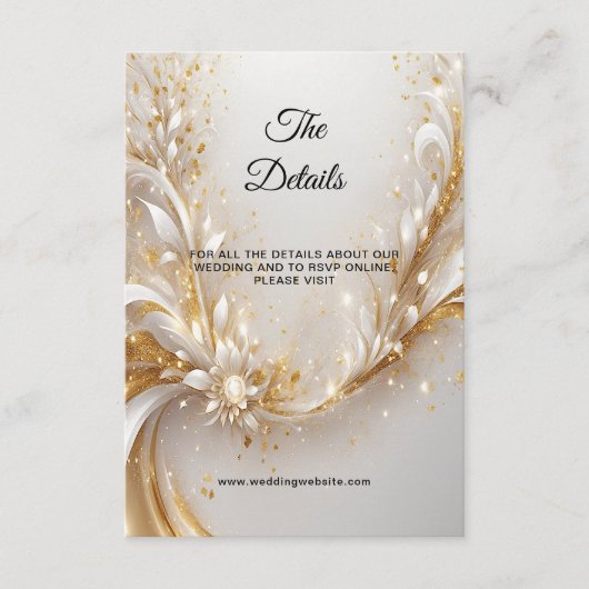白色金ゴールドフローラ詳細エンクロージャカード エンクロージャーカード (正面)