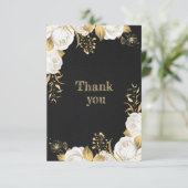 白色金ゴールドフローラ黒サンキューカード サンキューカード (スタンド正面)