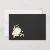 白色金ゴールドフローラ黒サンキューカード サンキューカード (裏面)