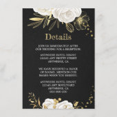 白色金ゴールドフローラ黒詳細エンクロージャカード エンクロージャーカード (正面)