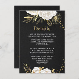 白色金ゴールドフローラ黒詳細エンクロージャカード エンクロージャーカード