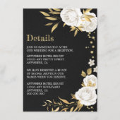 白色金ゴールドフローラ黒詳細エンクロージャカード エンクロージャーカード (正面)