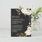 白色金ゴールドフローラ黒詳細エンクロージャカード エンクロージャーカード (スタンド正面)