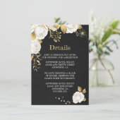 白色金ゴールドフローラ黒詳細エンクロージャカード エンクロージャーカード (スタンド正面)