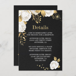 白色金ゴールドフローラ黒詳細エンクロージャカード エンクロージャーカード