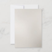 白色金ゴールドフローラRSVPカード 出欠カード (裏面)