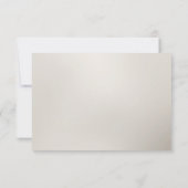 白色金ゴールドフローラRSVPカード 出欠カード (裏面)