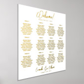 白色金ゴールド座席図12表実在箔 箔ポスター (レイダウン)