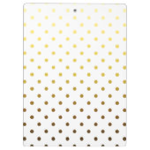 白色金ゴールド水玉模様 クリップボード (裏面)