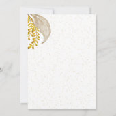 白色金ゴールド紙吹雪ヴィンテージ茶色結婚フローラ 招待状 (裏面)