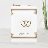 白色金ゴールド結婚式 プログラム (裏面)