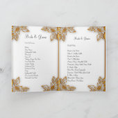 白色金ゴールド結婚式 プログラム (内部)