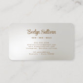 白色金ゴールド酸フェイク箔 名刺 (裏面)