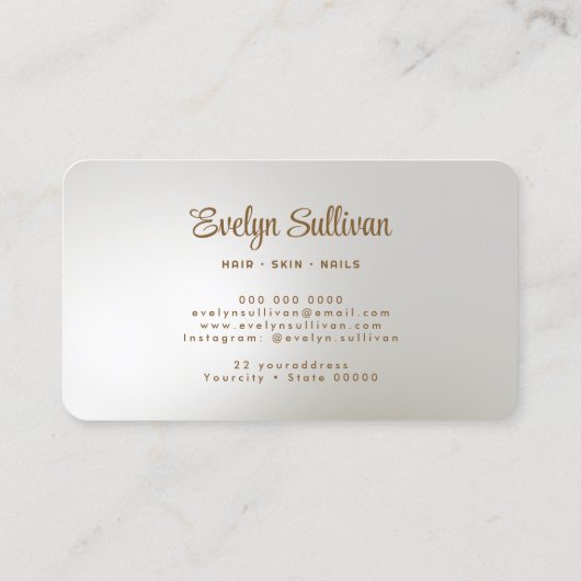 白色金ゴールド酸フェイク箔 名刺 (裏面)