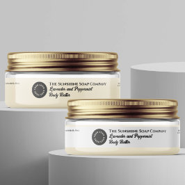 白色防水化粧料瓶ラベル0.75 x 7.5 シール