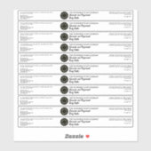 白色防水化粧料瓶ラベル0.75 x 7.5 シール (シート)