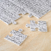 白色雑音。 Snowyの白黒穀物 ジグソーパズル (側面)