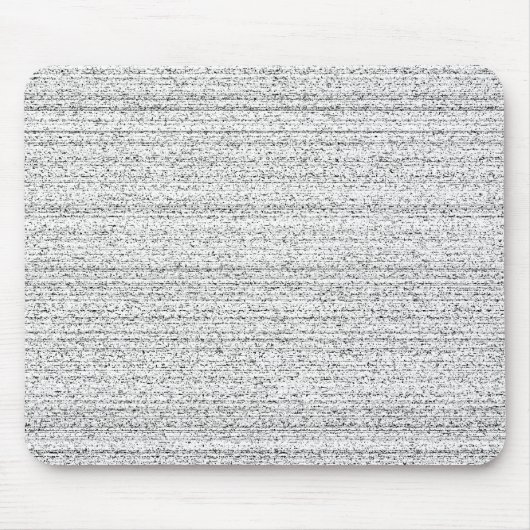 白色雑音。 Snowyの白黒穀物 マウスパッド (正面)