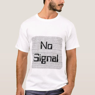 白色雑音。 Snowyの白黒穀物 Tシャツ