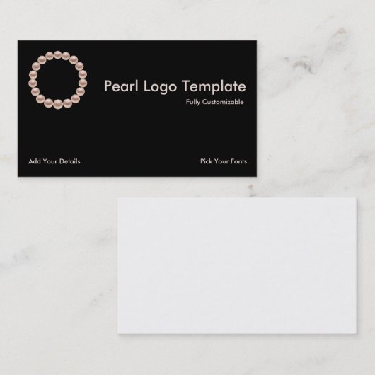 白色養殖真珠 名刺 (正面/裏面)