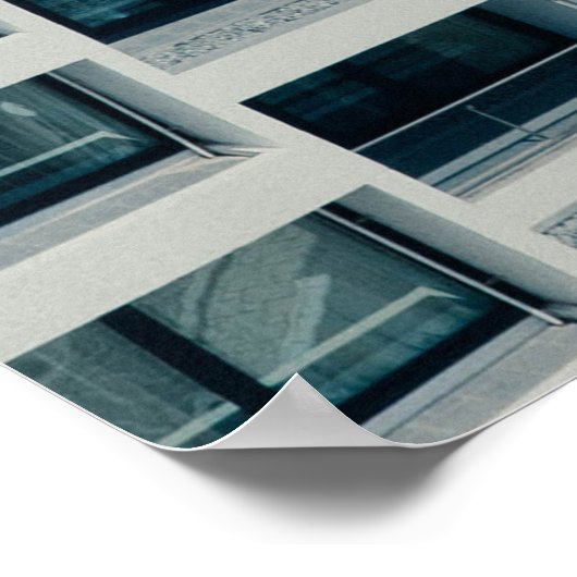 白色高層建物 ポスター (角)