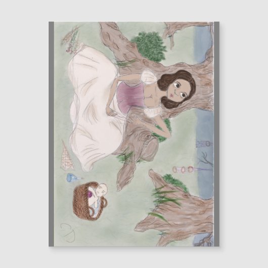 白色魔法ポスターマグネット (正面)