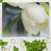 白色黄色斑 キッチンタオル (折り畳み)