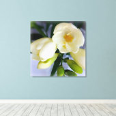 白色黄色斑 キャンバスプリント (インサイチュ (ウッドフロア))