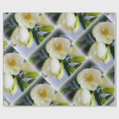 白色黄色斑 ラッピングペーパー (フラット)