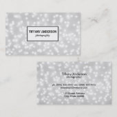 白色《写真》ぼけ味ホワイトパネル 名刺 (正面/裏面)