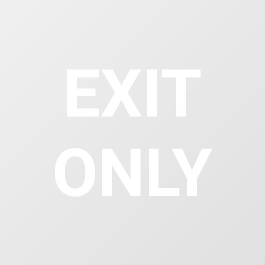 白色 出口専用 ウィンドウサイン (シート)