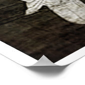 白色《鳥》ハヤブサ- 1644 ポスター (角)